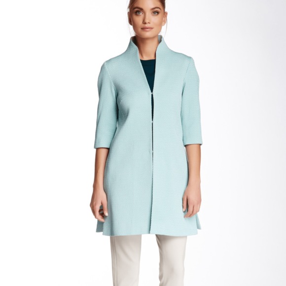 Anthropologie Jackets & Blazers - Yoana Baraschi Roman Tile Blue Swing Coat